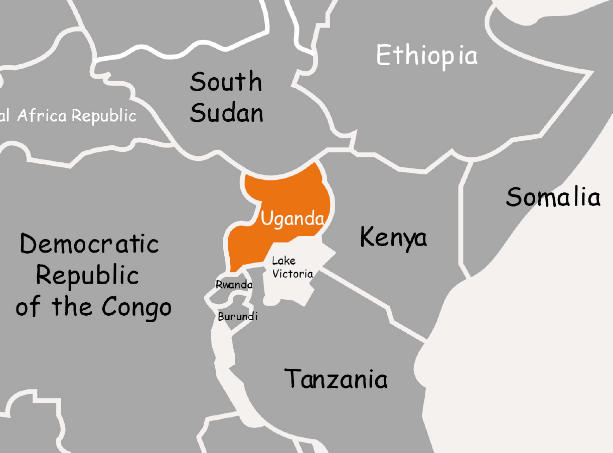 Karte Uganda